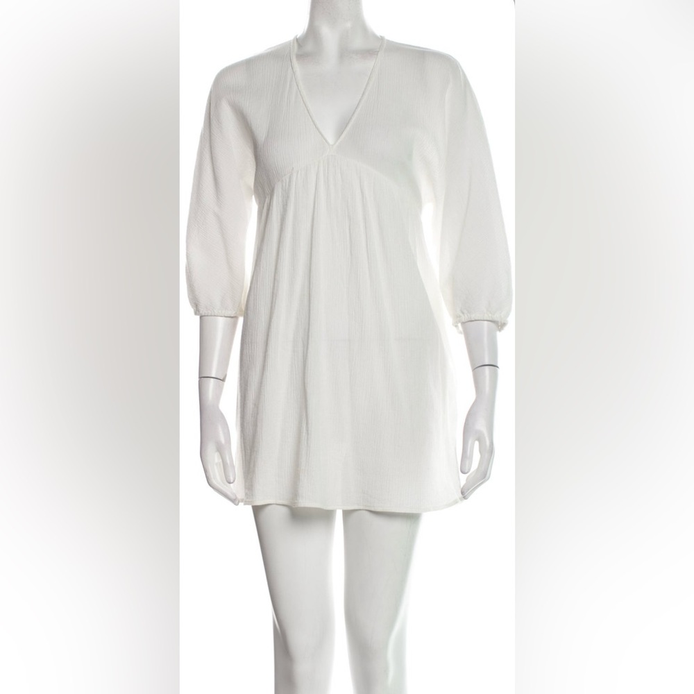 Reformation White V-Neck Women's dress